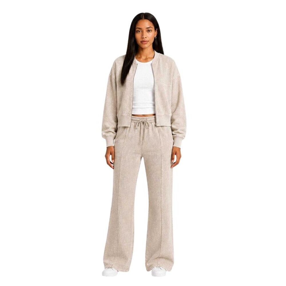I Saw It First Womens/Ladies Full Zip Bomber Jacket / Taupe